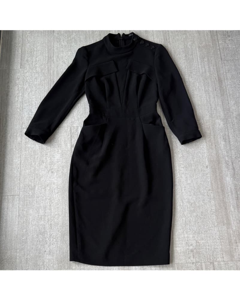 Karen Millen black Work Dress Size 2 - Image 1