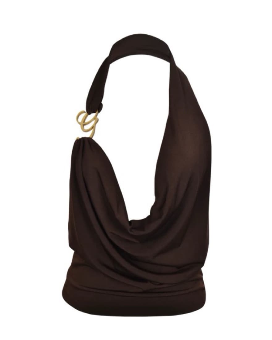 “Cosmic Top” 90s Cowl Neck Halter - Image 1