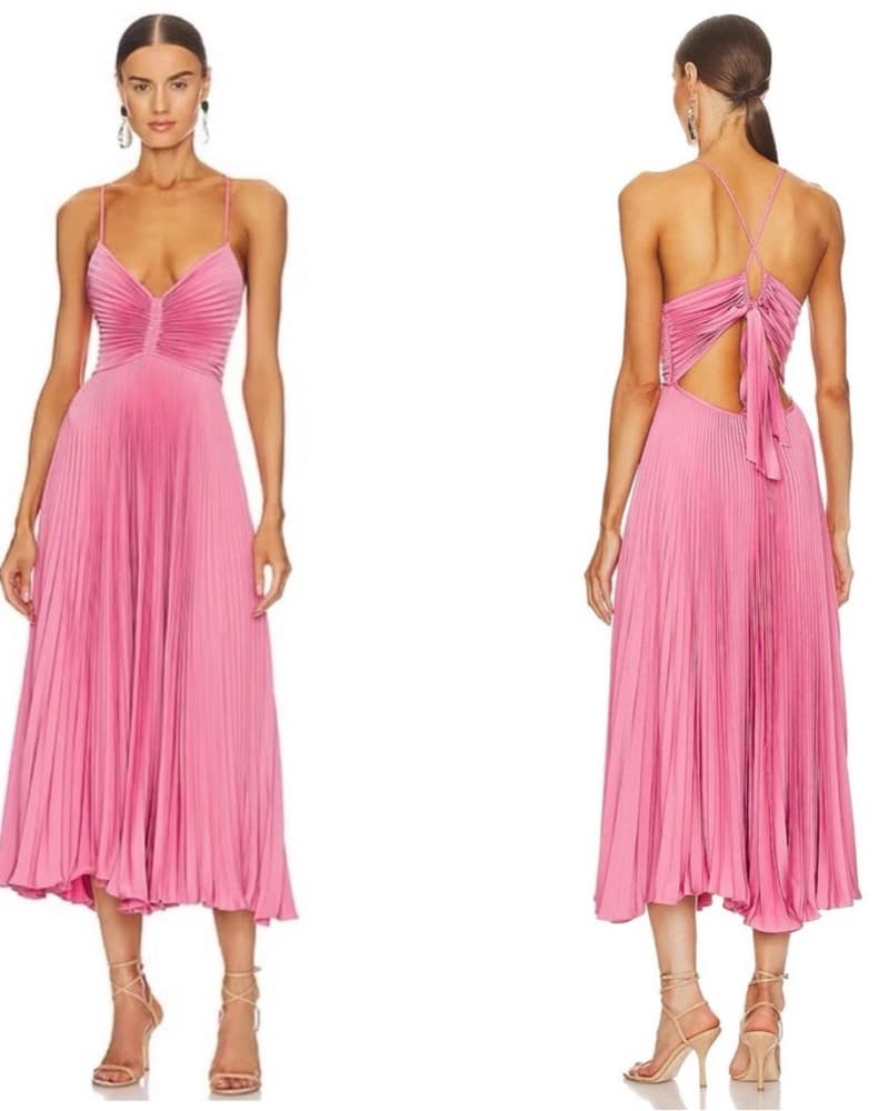 ALC Pleated Midi Dress  Wedding Guest - Image 1