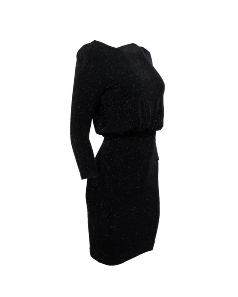 Alice + Olivia Black Open Back Dress - Image 3