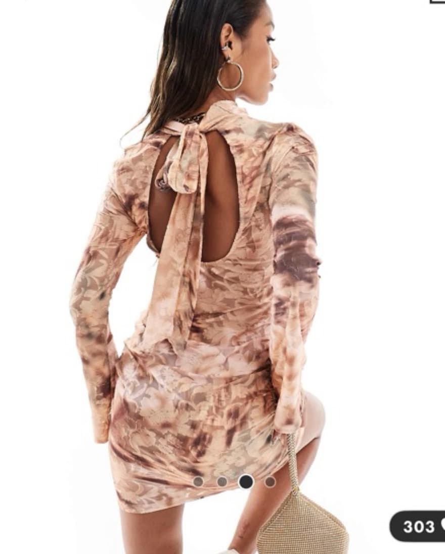Captivating Printed Mini Dress - Image 1