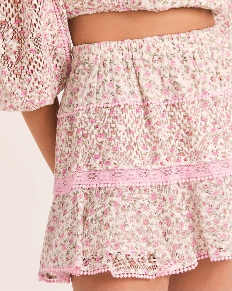 Loveshackfancy Diamond Floral Skirt - Image 2