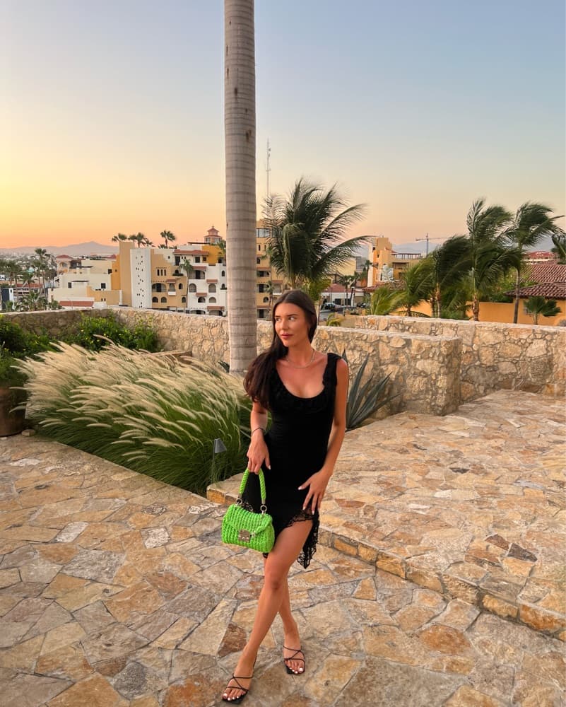 Black Lace Clover Dress - Image 2