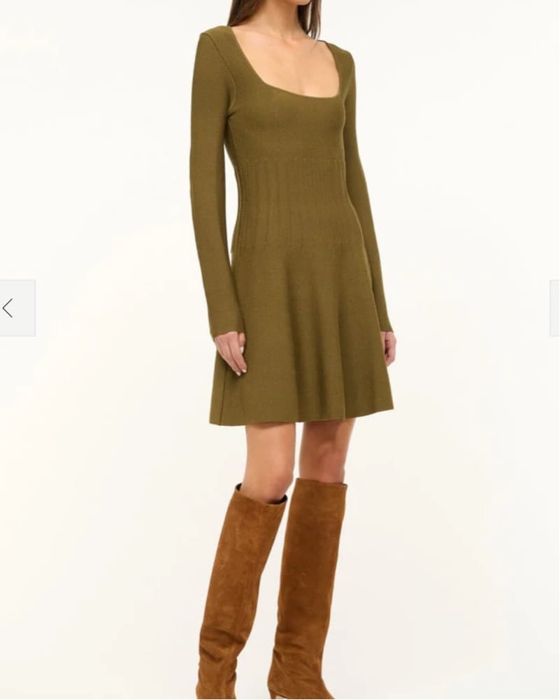 STAUD DEORA DRESS SERGEANT GREEN - Image 2
