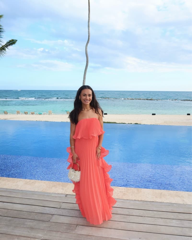 Pleated Ruffled Dress - Image 5