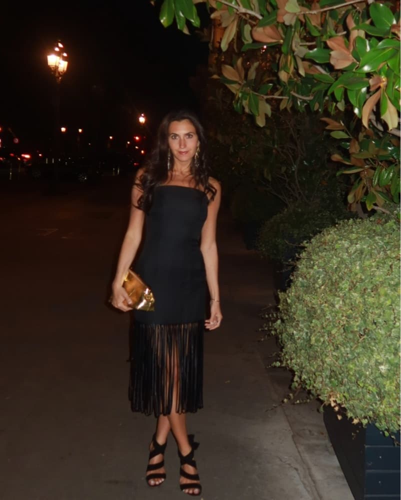 Vintage Black Dress Loop Fringe  - Image 3