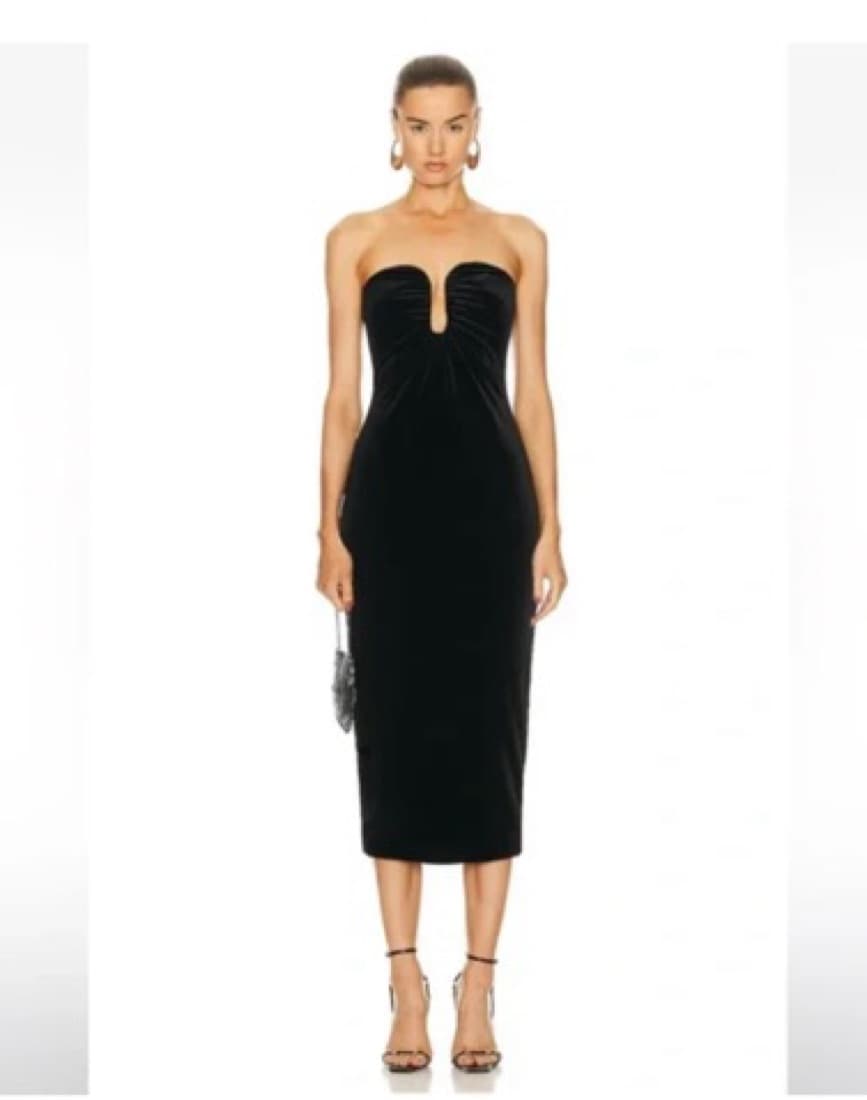 Self Portrait Elegant Velvet Midi Dress - Image 1