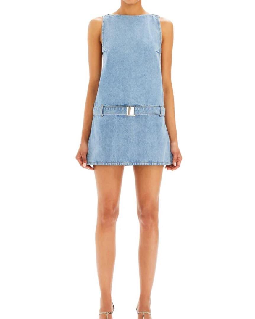 Georgia Denim Mini Dresse - Image 3