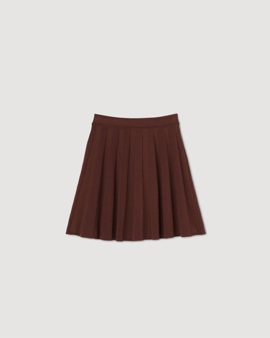 Sandro Knit Pleated Skirt - Image 2