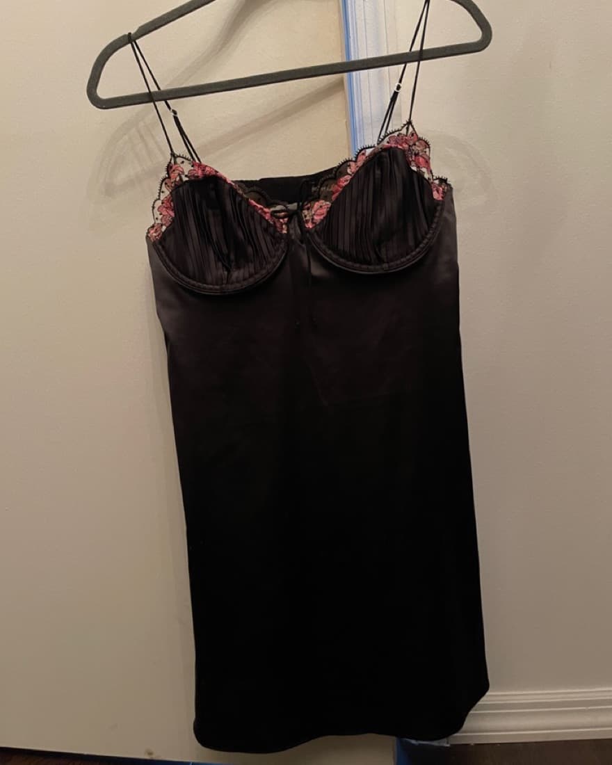 For The Love And Lemons Black Silk Dress - Image 2