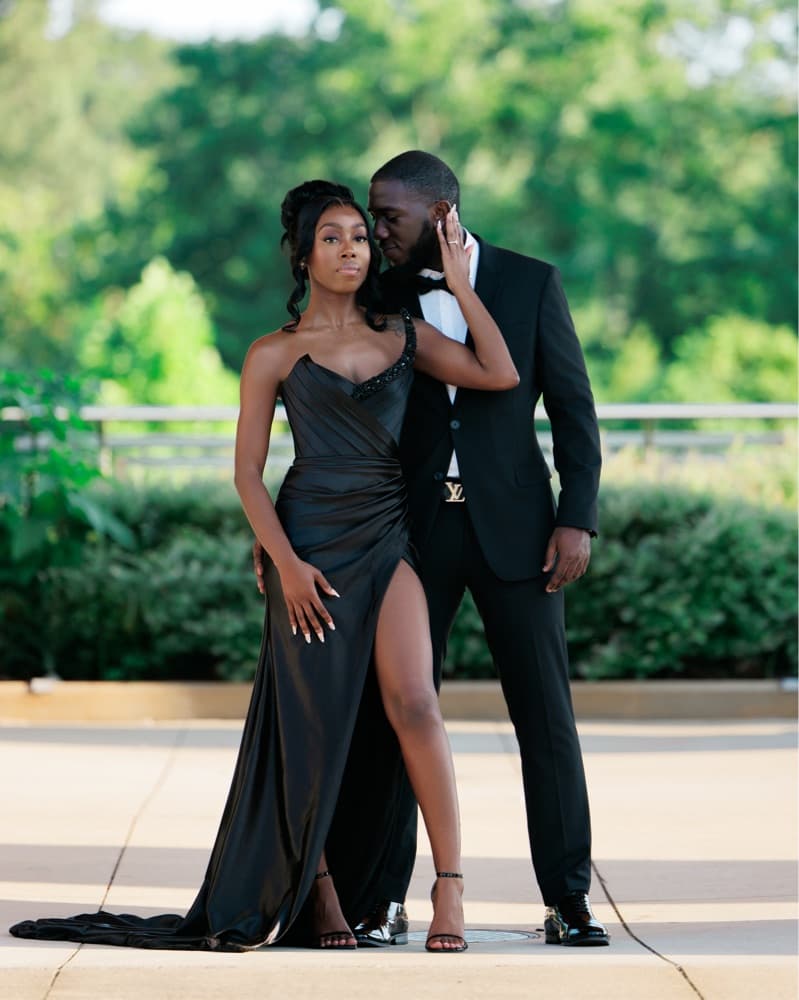 Albina Dyla Long Black Dress - Image 3