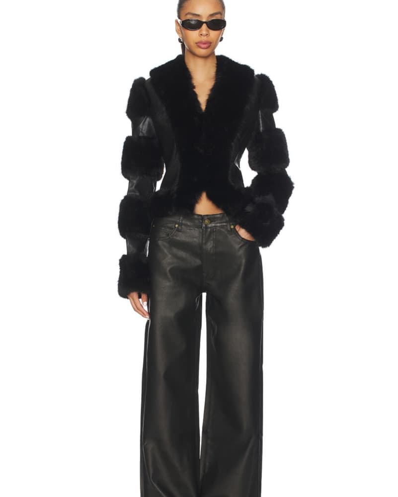 I Am Gia Faux Fur Vrai Jacket Top  - Image 4