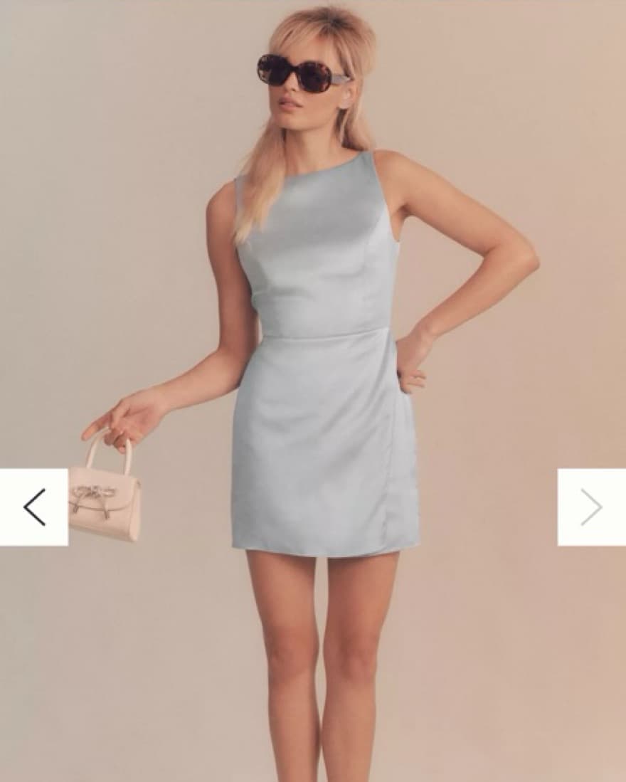 BHLDN Light Blue Alice Mini Dress - Image 2