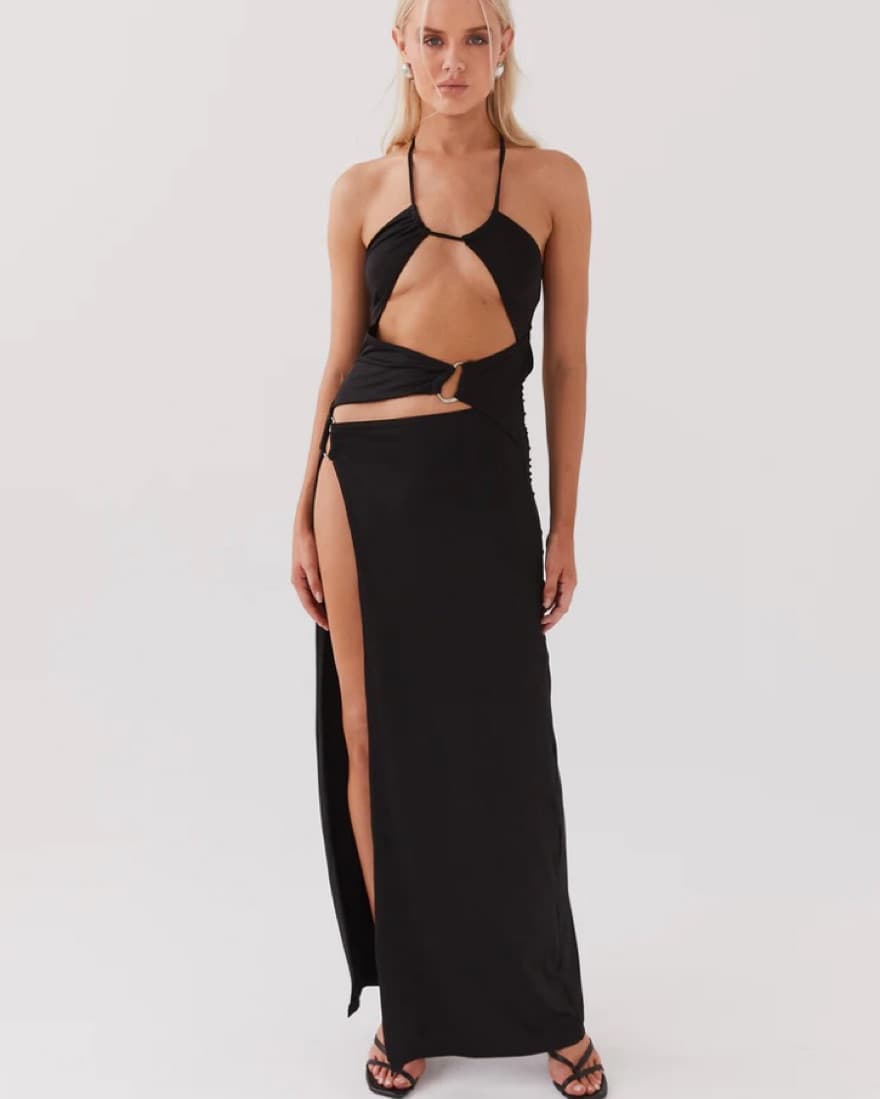 Black Cut Out Dress - Image 2
