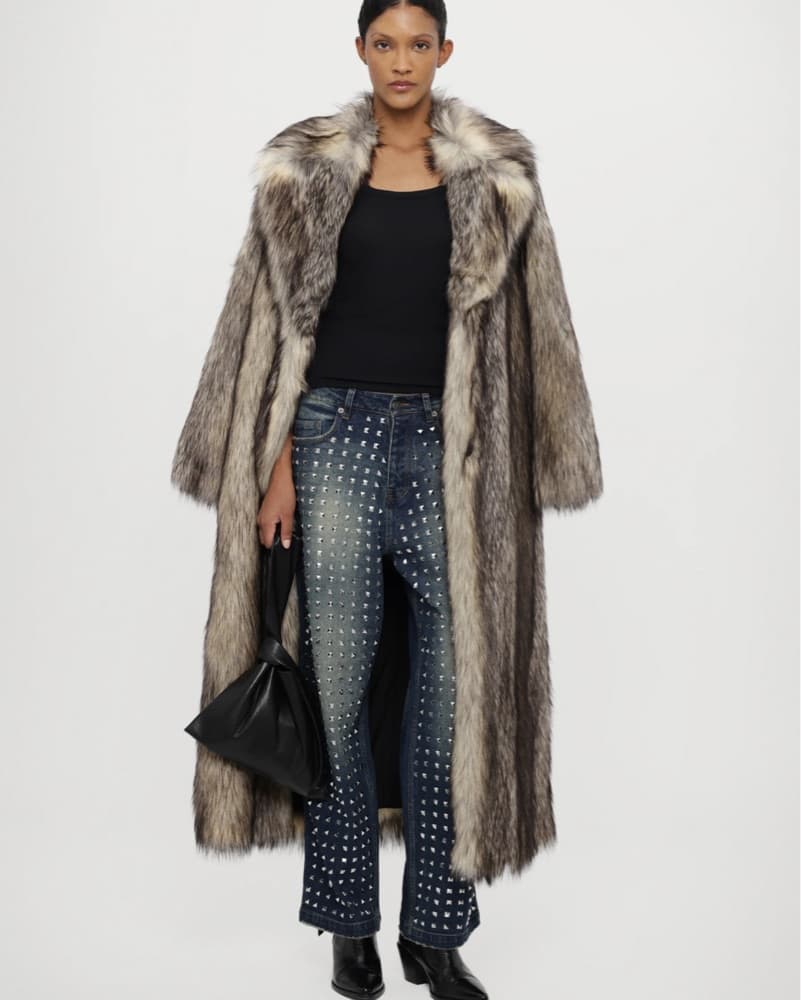 The Kooples Long Faux Fur Coat - Image 1