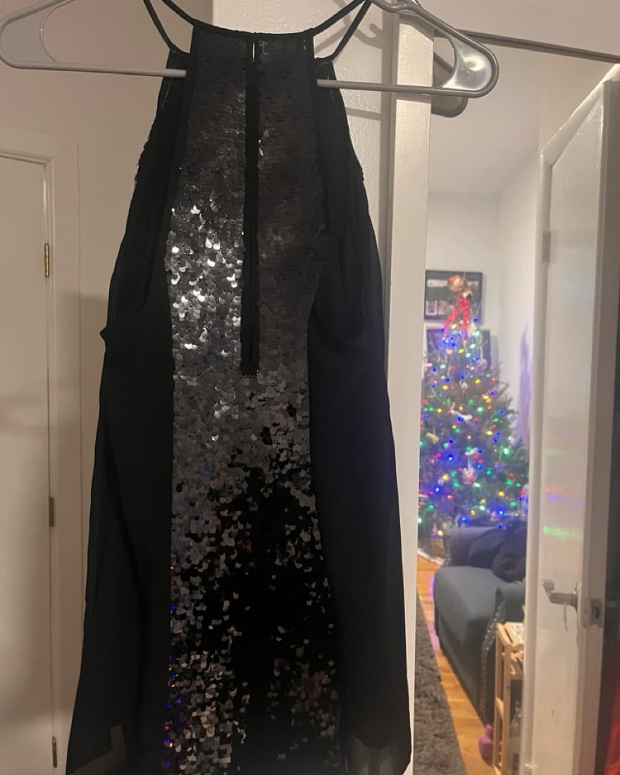 Black Sequin Top - Image 2
