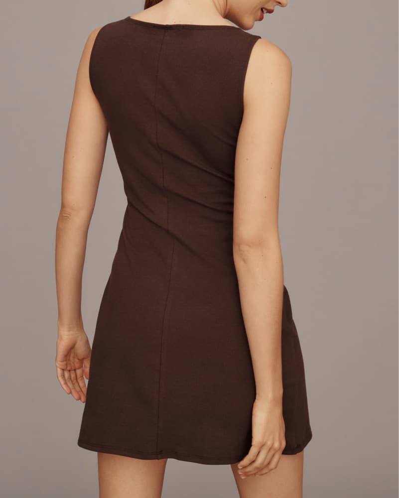 Reformation Nataly Knit Dress In Brown - Image 3