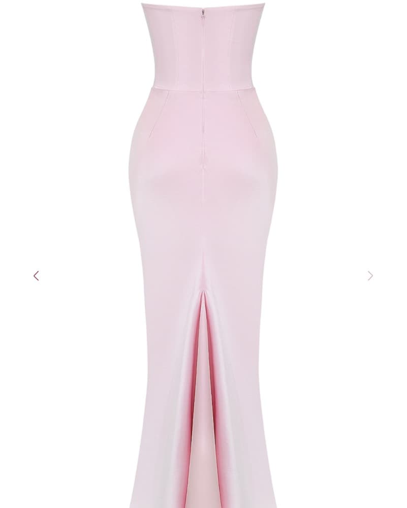 Persephone Strapless Corset Satin Dress - Image 3