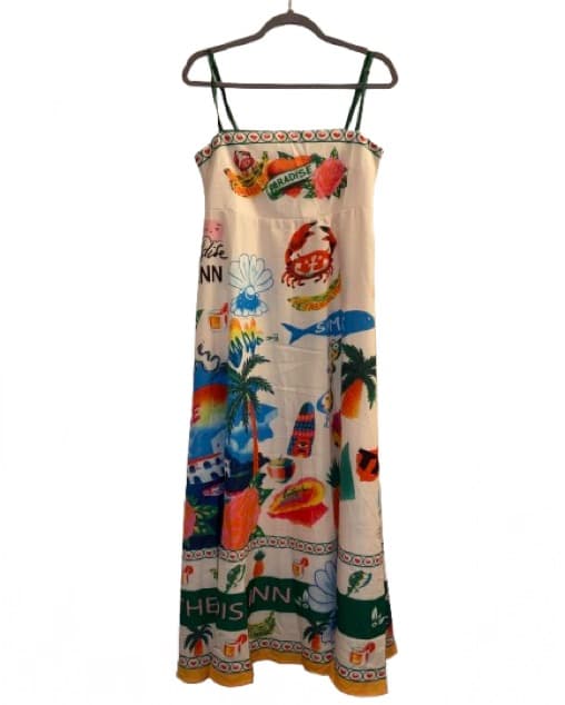  Paradiso Sundress Tropical Midi Dress - Image 1