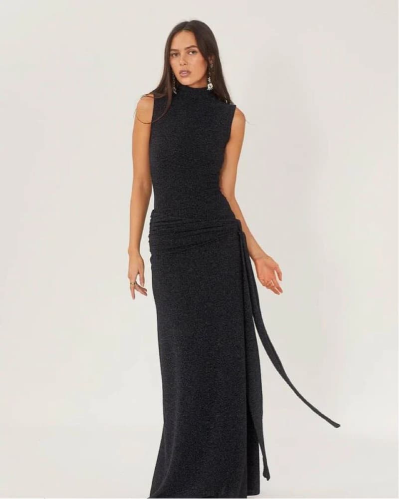 Elegant Black Maxi Dress - Image 2