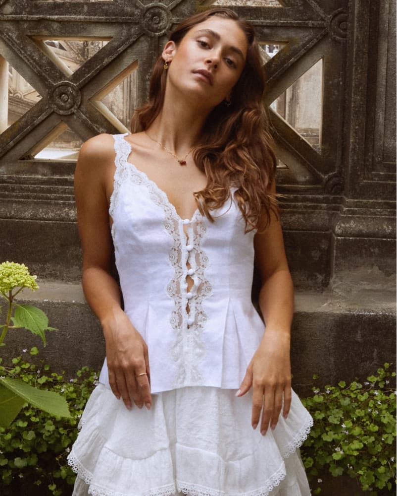 Linen lace Top  - Image 1