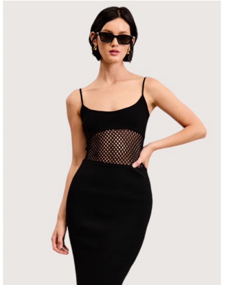 Black Knit Maxi Dress - Image 3