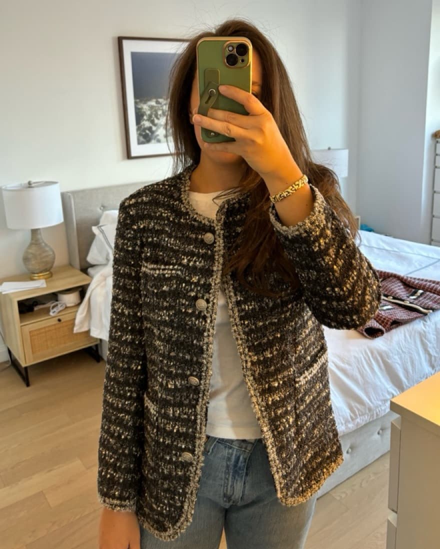 Blue Tweed Jacket - Image 1