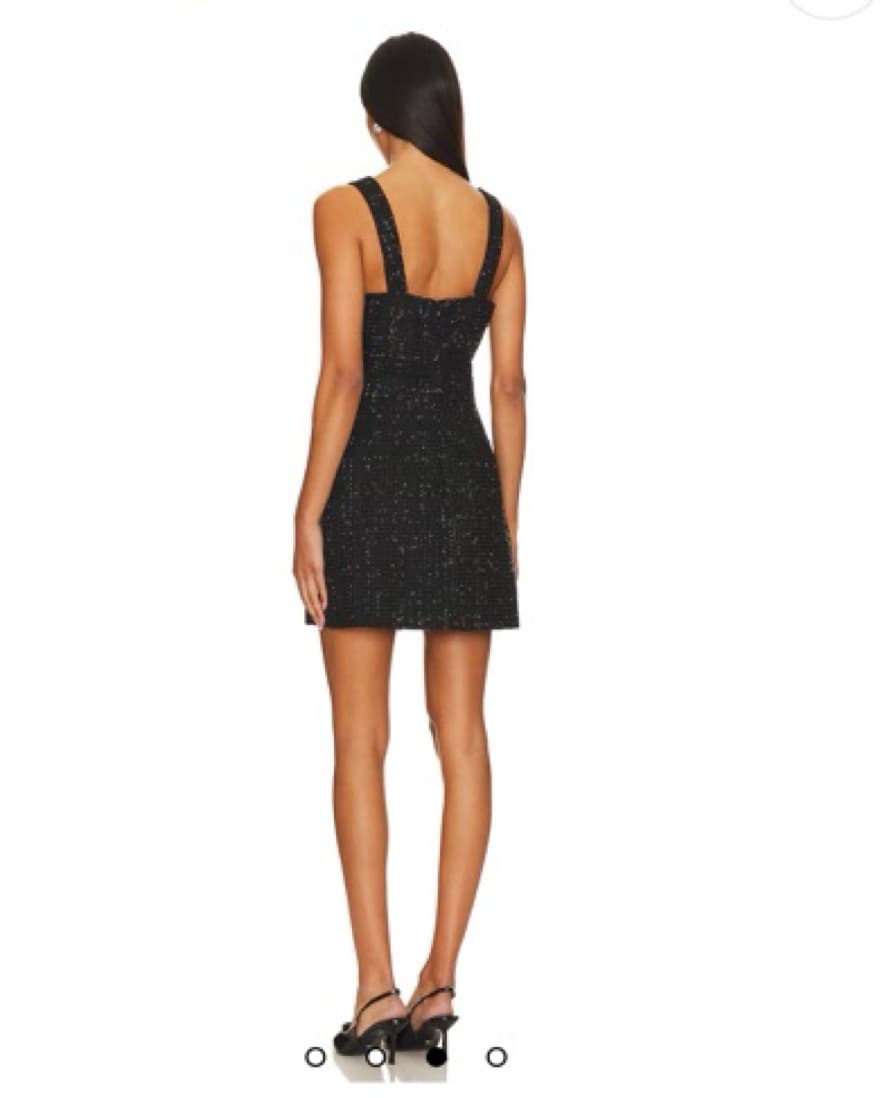 Amanda Uprichard Mini Dress tweed Black - Image 3