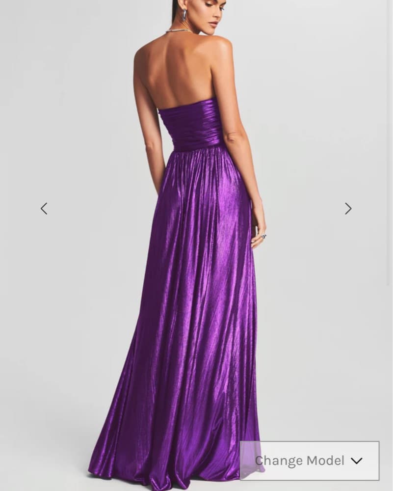 Retrofete Purple Metallic Gown - Image 3