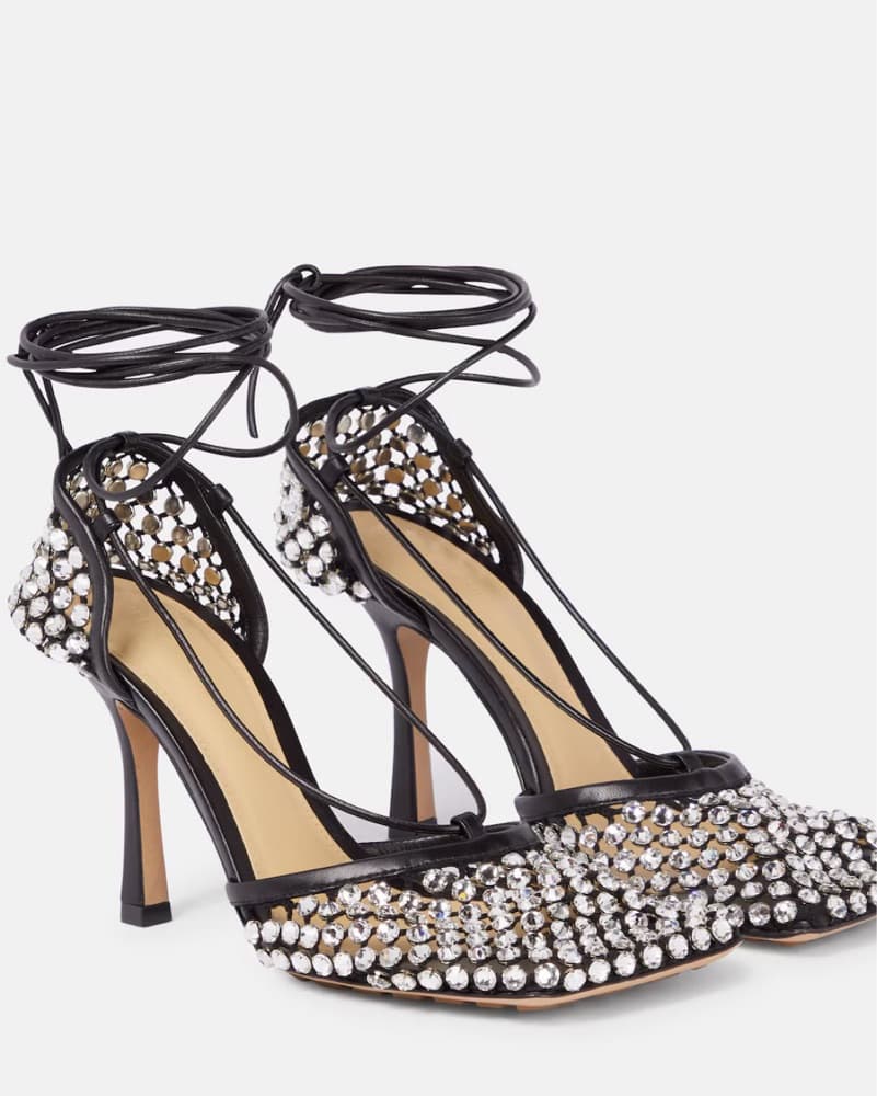 $1,950 Bottega Veneta Sparkly Sandals - Image 5