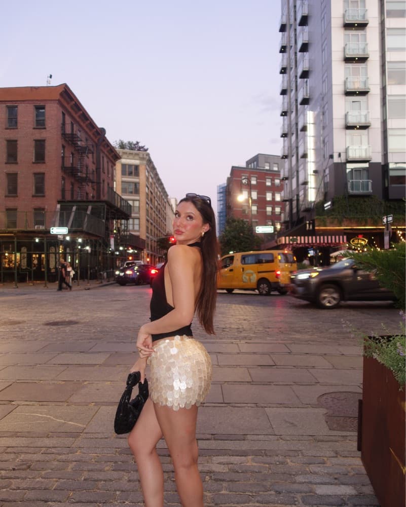 White Fox Ariel Mini Skirt Cream Shell - Image 4