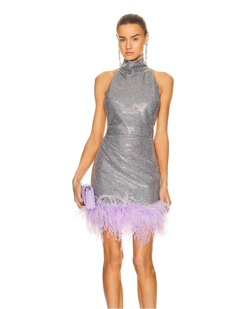 NEW ARRIVALS Vanessa Feather Dress - Image 1