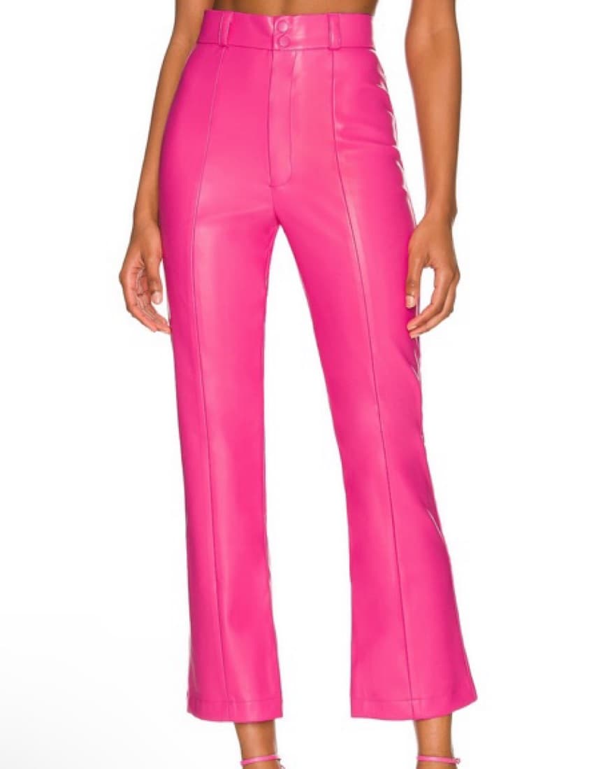 Bardot Hot Pink Faux Leather Pants - Image 3