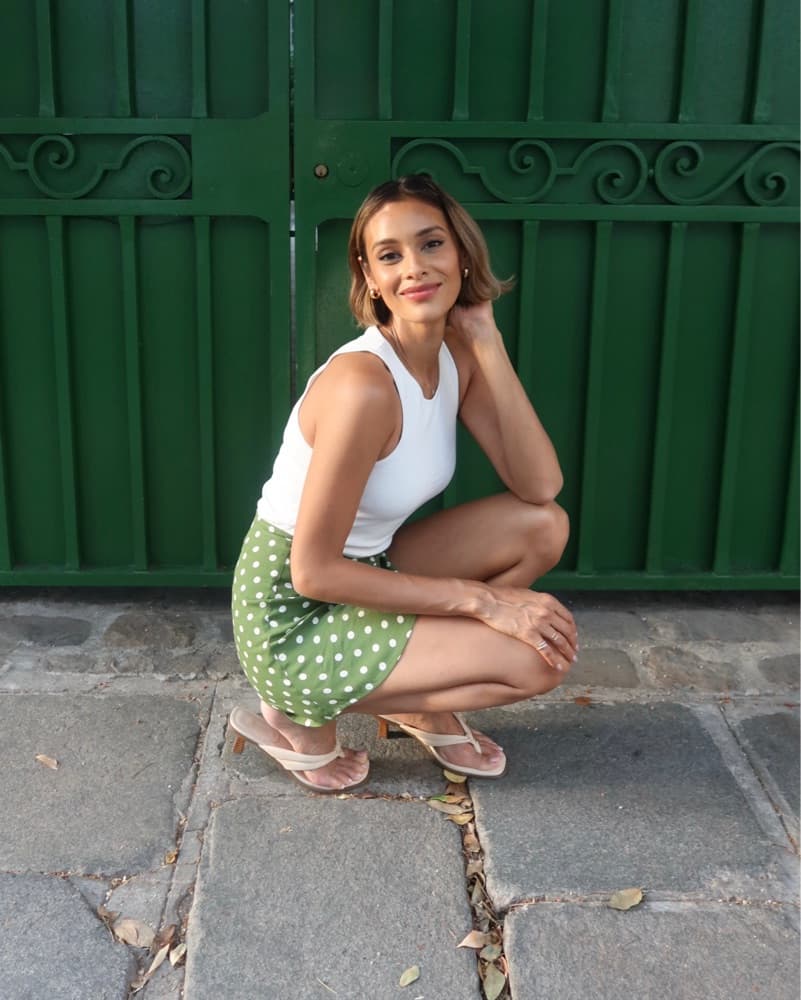 Green Polka Dot Skirt - Image 3