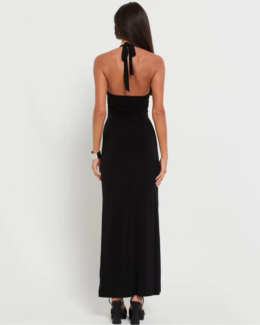 Butterfly Black Maxi Dress - Image 3