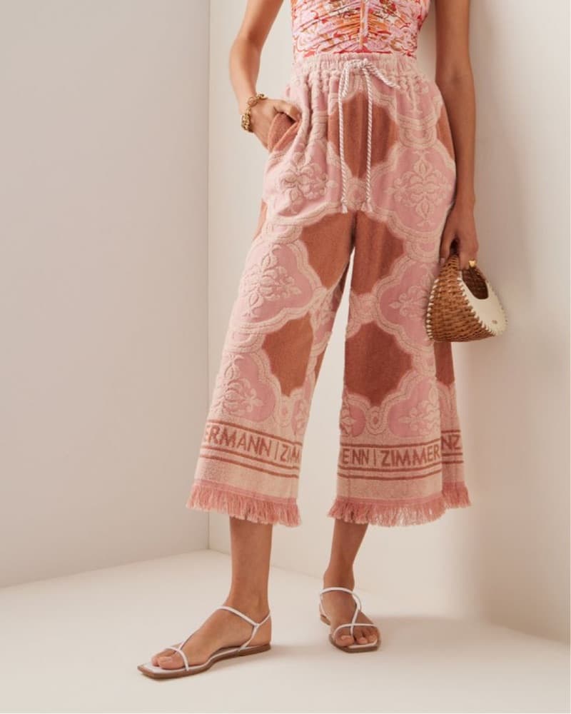 Zimmermann Cropped Terry Cloth Pants - Image 1