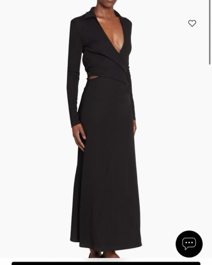 Elegant Black Wrap Maxi Dress - Image 5