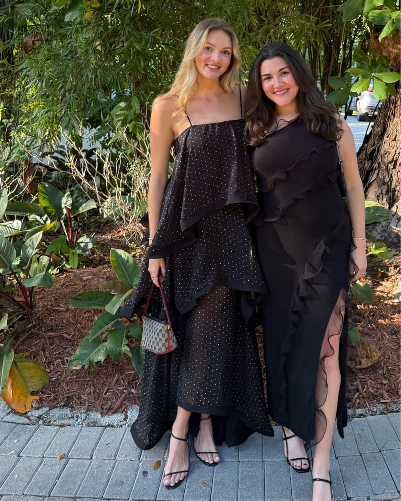 Elliatt Black Tiered Embelleshed Gown - Image 1