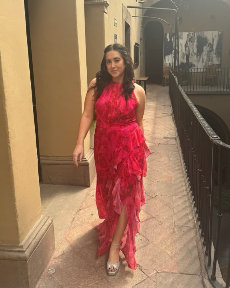 Ruffled Halter Gown - Image 1