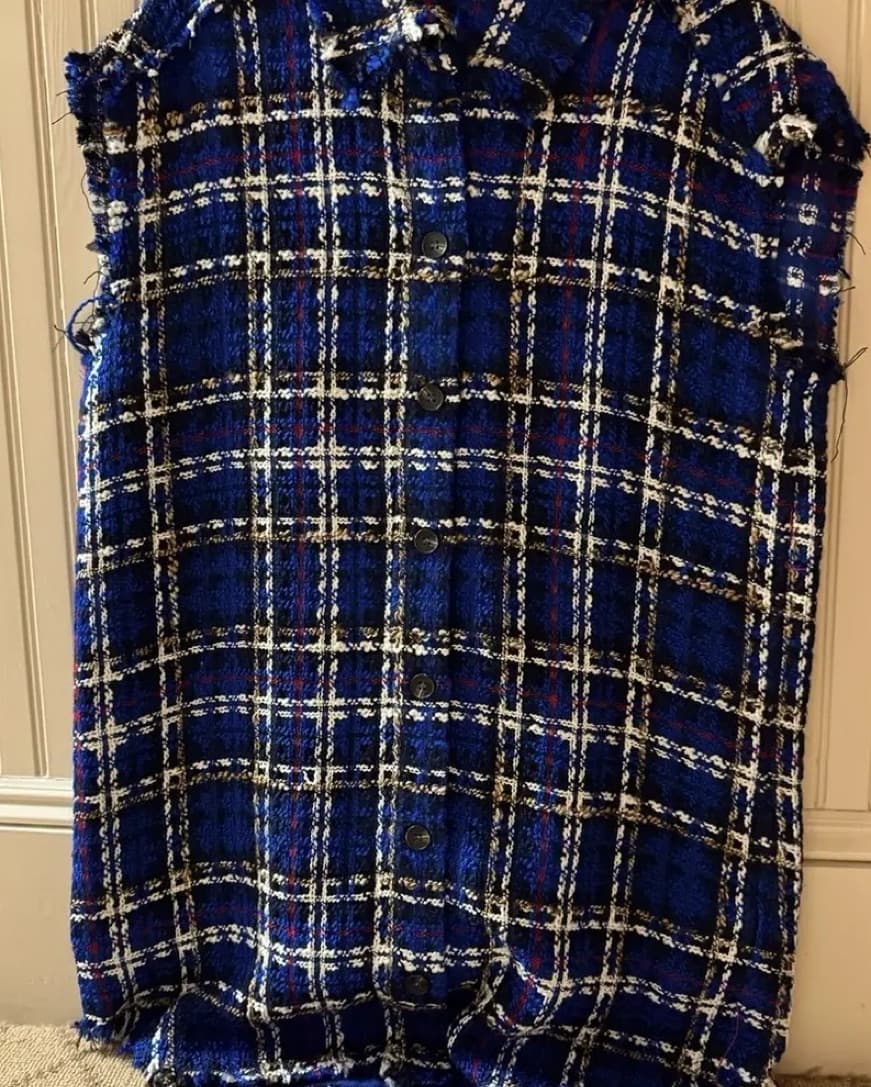Zara Textured Weave Tweed Vest  - Image 4