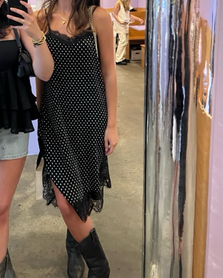 Polka Dot Free People Midi Dress - Image 1