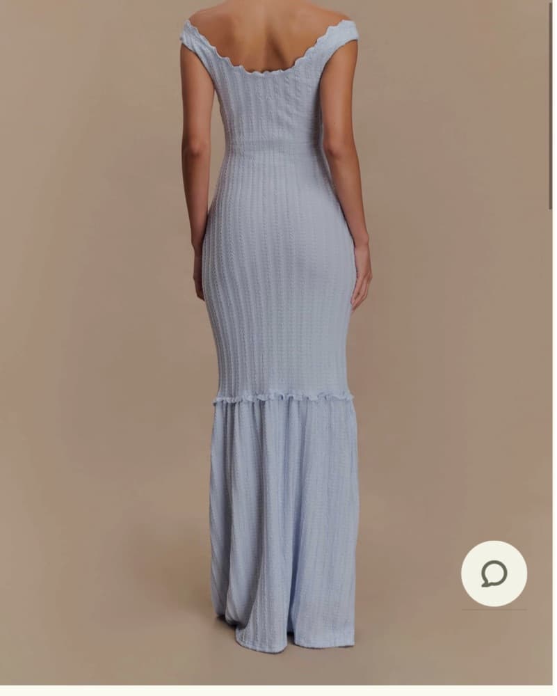 Meshki Sky Blue Off the Shoulder Maxi  - Image 2