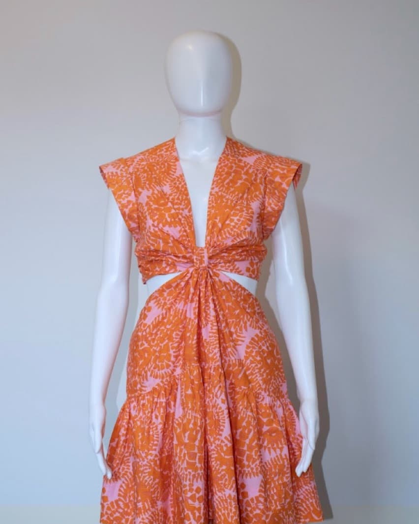 A.L.C. Printed Midi Dress - Image 1