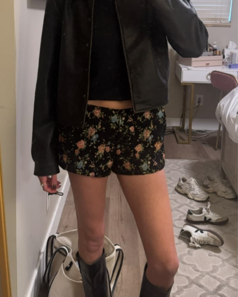 Zara Floral Mini Shorts - Image 2