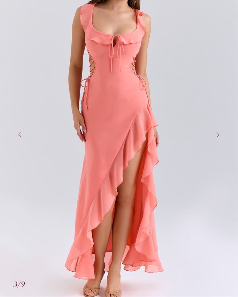House Of CB Ruffle Maxi Dress - Image 4