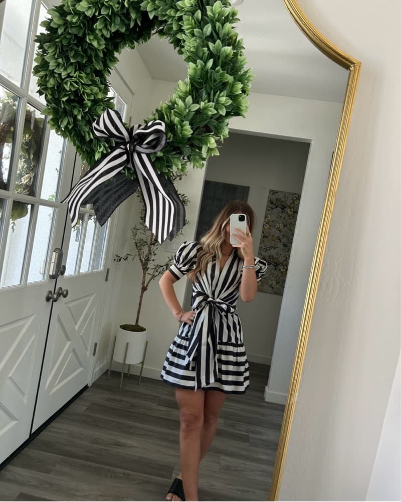 Stripped Mini Dress - Image 1