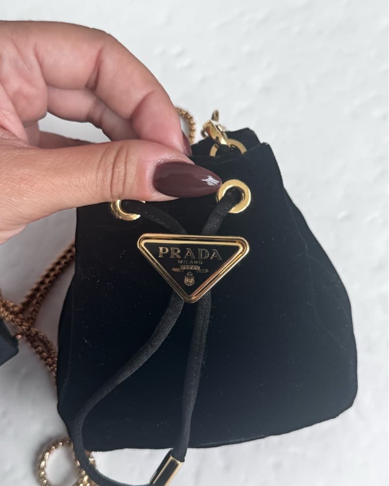 Prada Velvet Mini Coin Pouch - Image 5