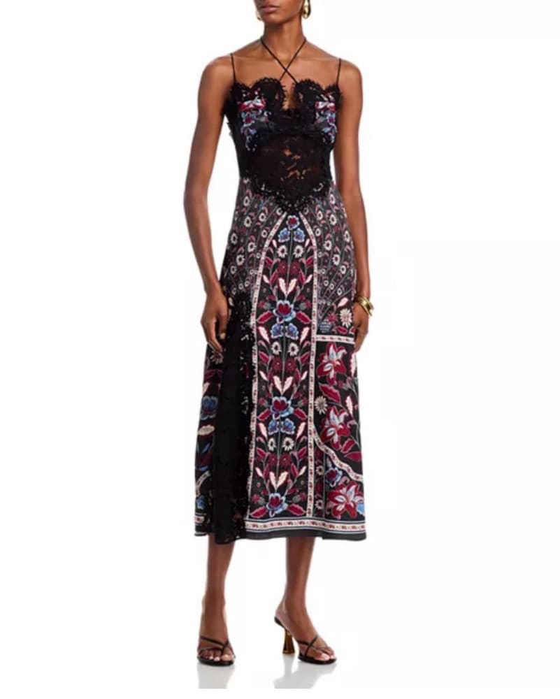Farm Rio Marcelle Lace Trim Dress - Image 1