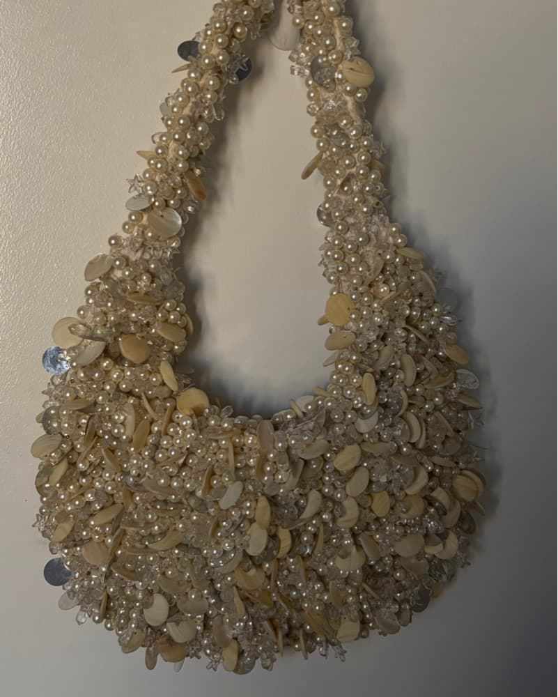 Handmade  Pearl And Shell Bag - Image 3