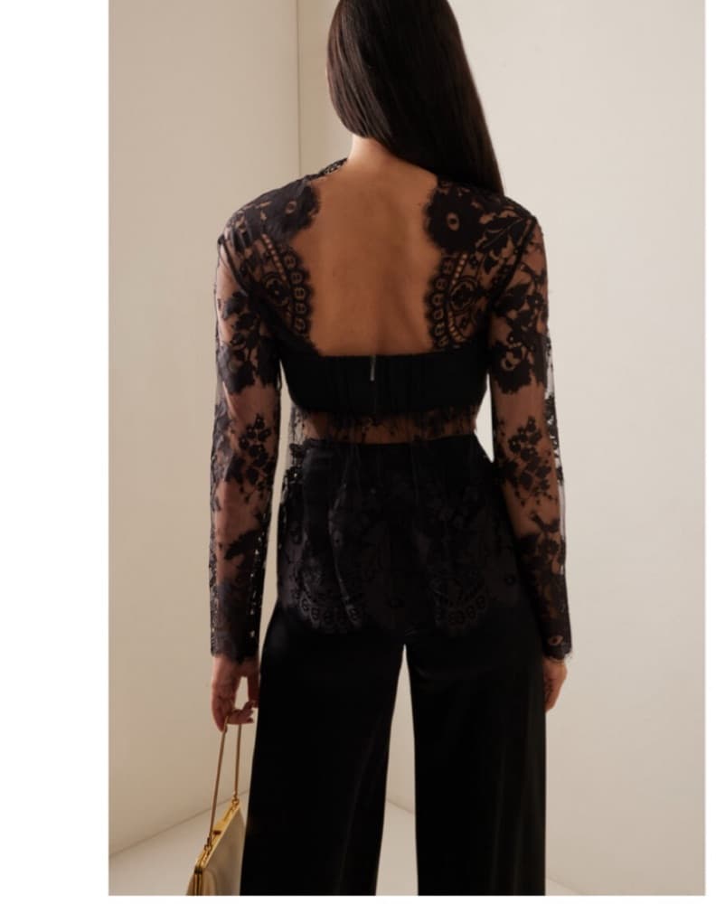 Zimmermann Illustration Bow Lace Top - Image 3